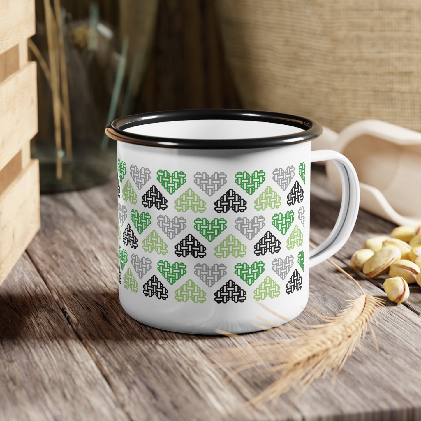 The Printed Heart - Aromantic Pride Mug