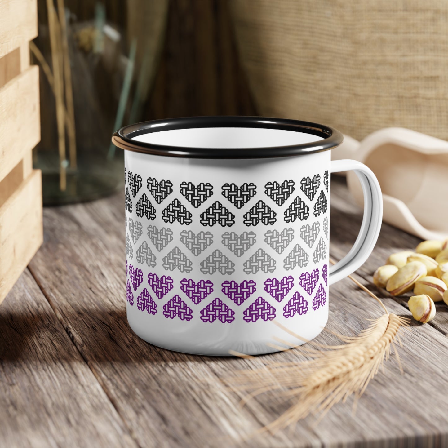 Enamel Mug - Asexual Pride Flag Colors