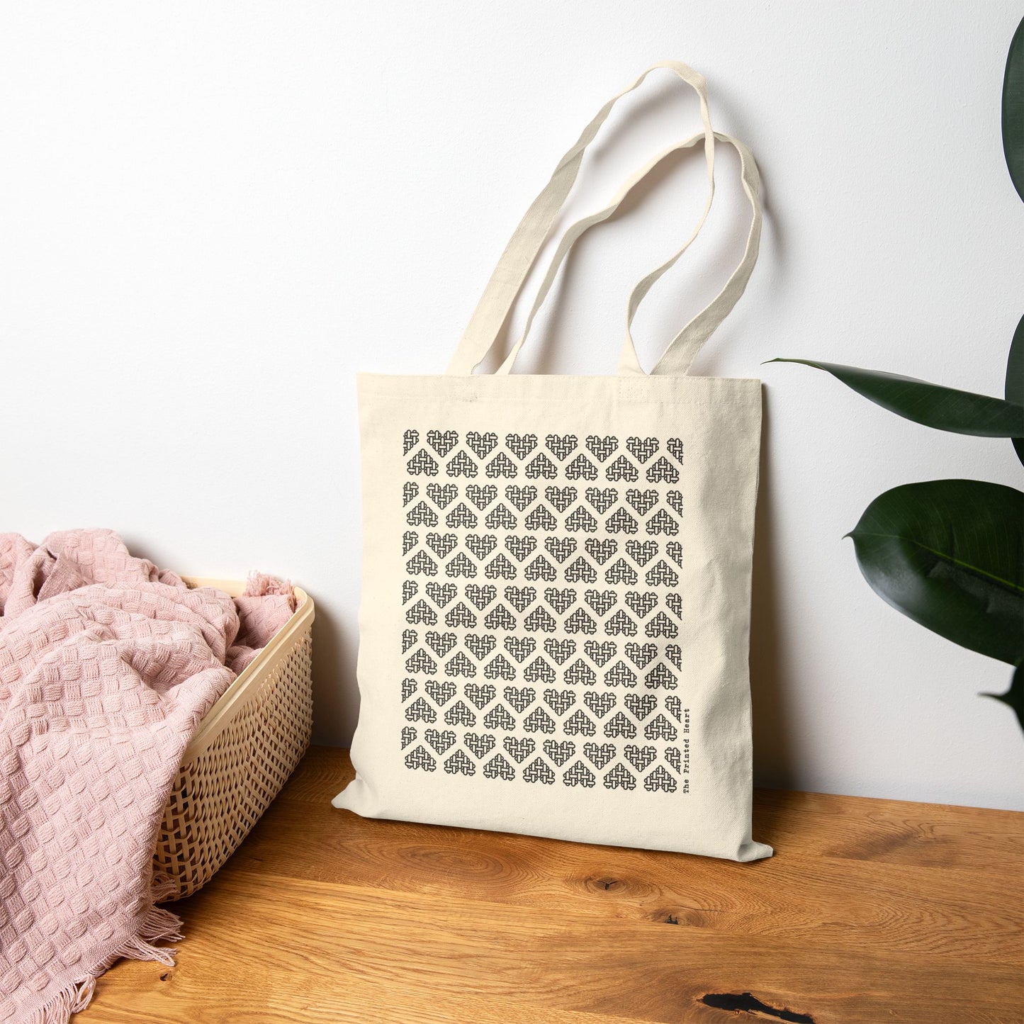 The Printed Heart - Tote Bag - Black Hearts