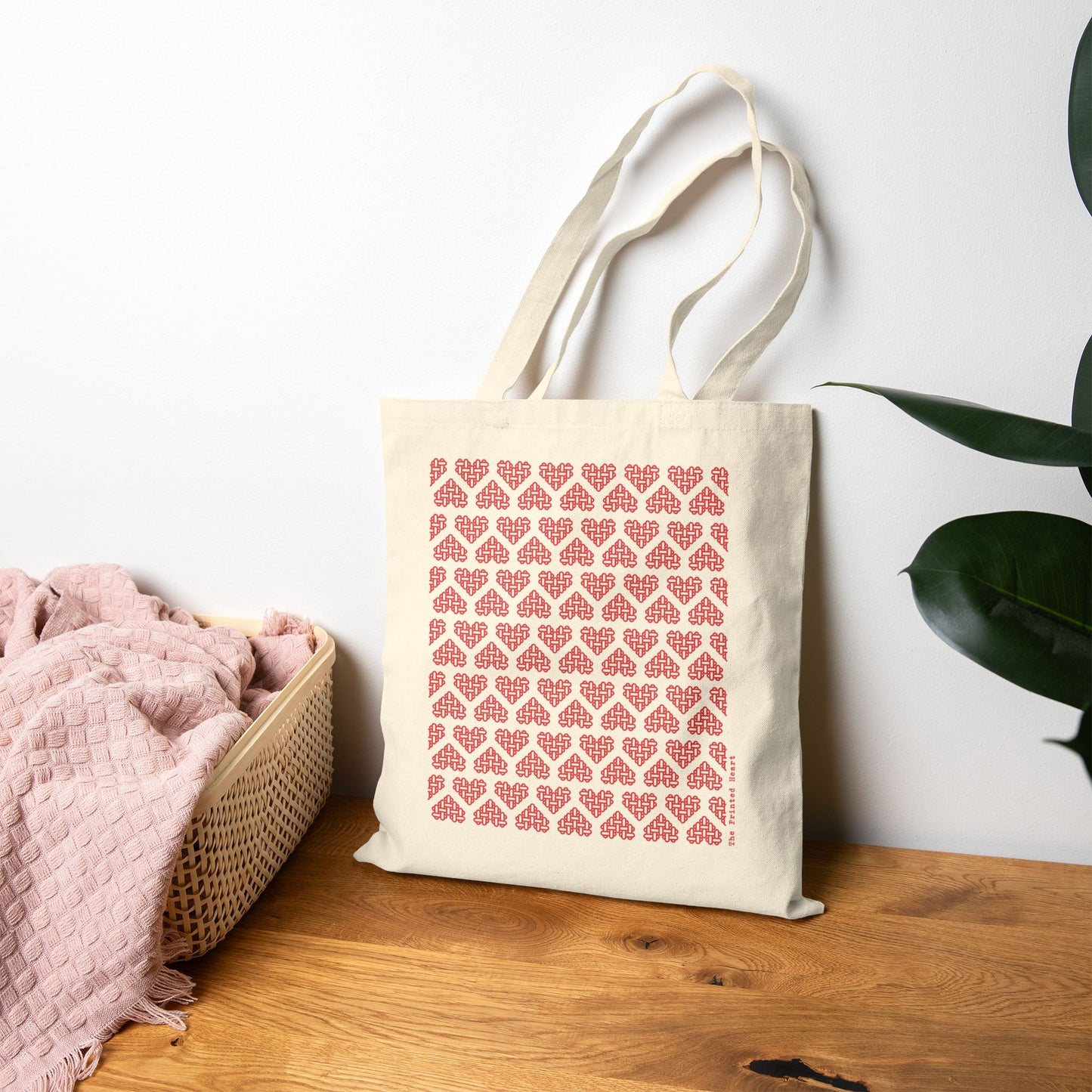 The Printed Heart - Tote Bag - Red Hearts