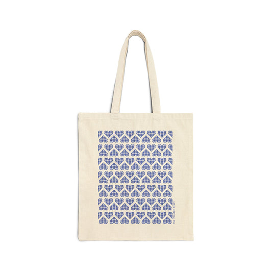 The Printed Heart - Tote Bag - Blue Hearts