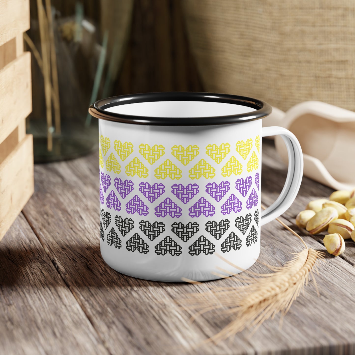 Enamel Mug - Non-Binary Pride Flag Colours