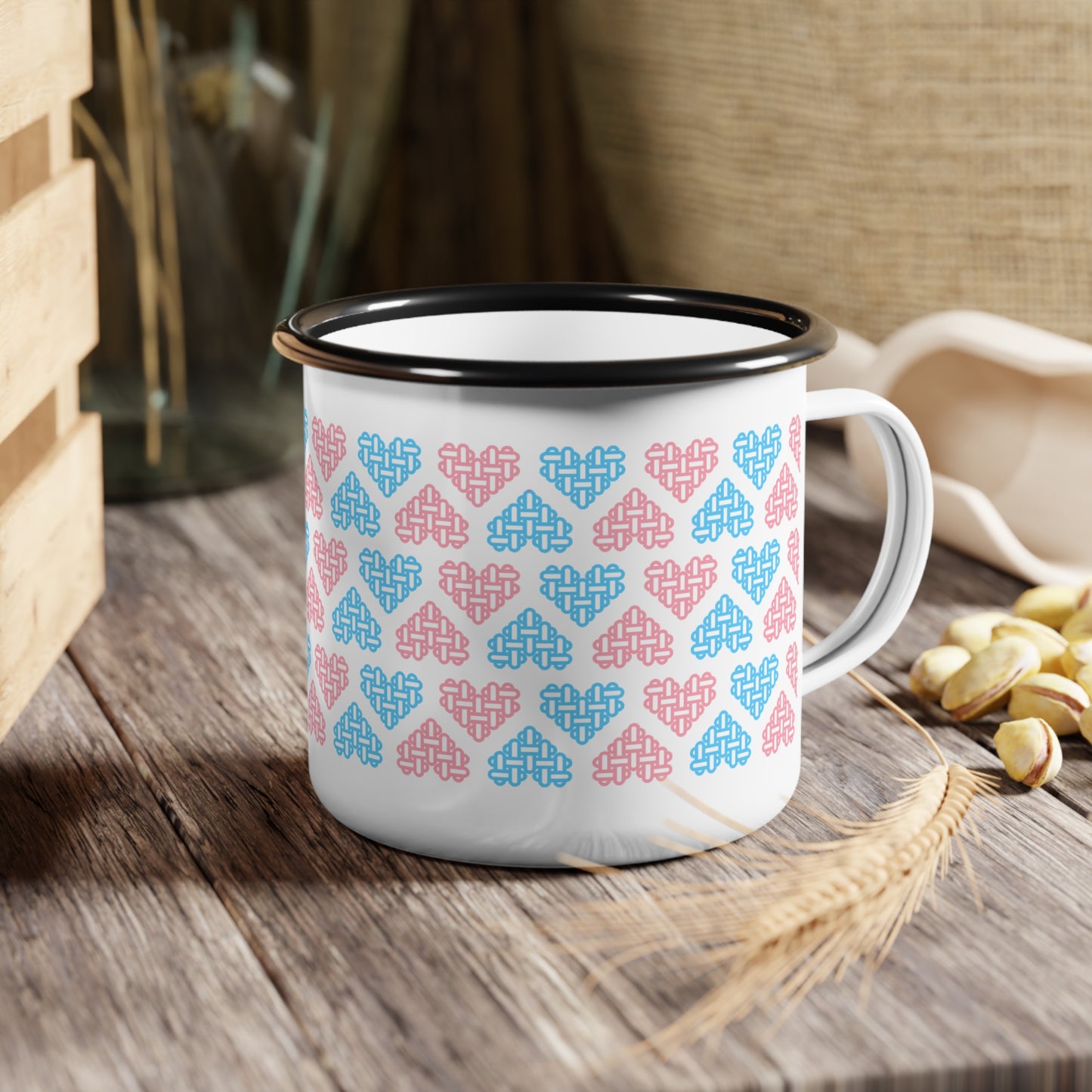 Enamel Mug - Mixed Transgender Pride Flag Colours