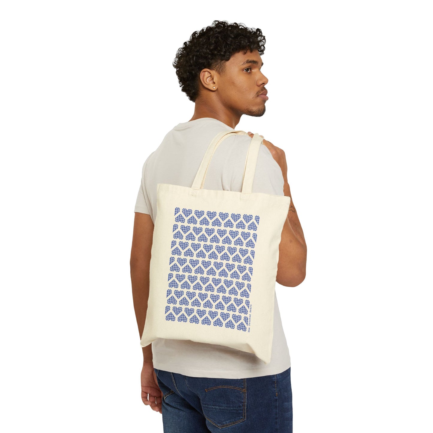 The Printed Heart - Tote Bag - Blue Hearts