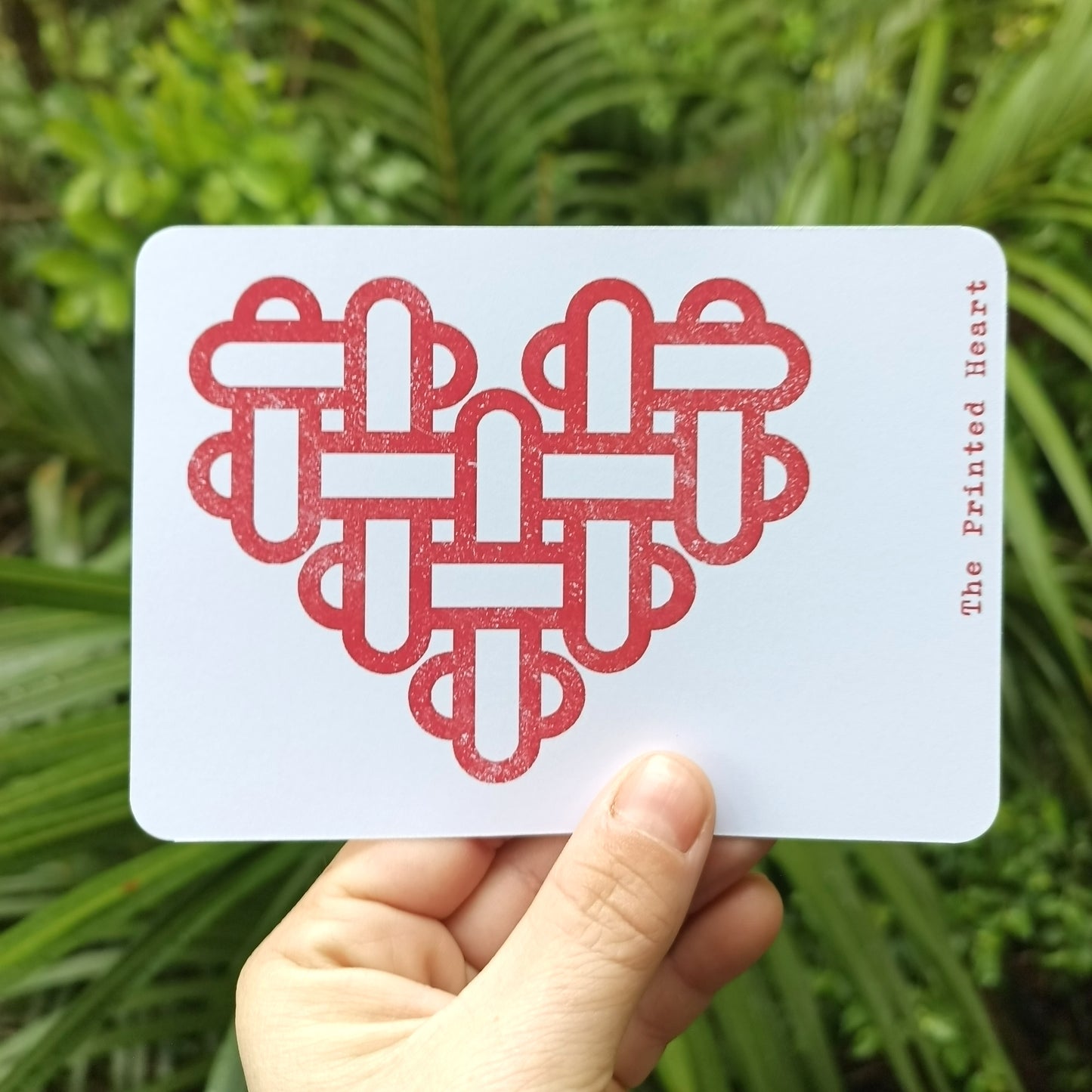 The Printed Heart - Heart Print Postcard Set of 10 – Crimson and White