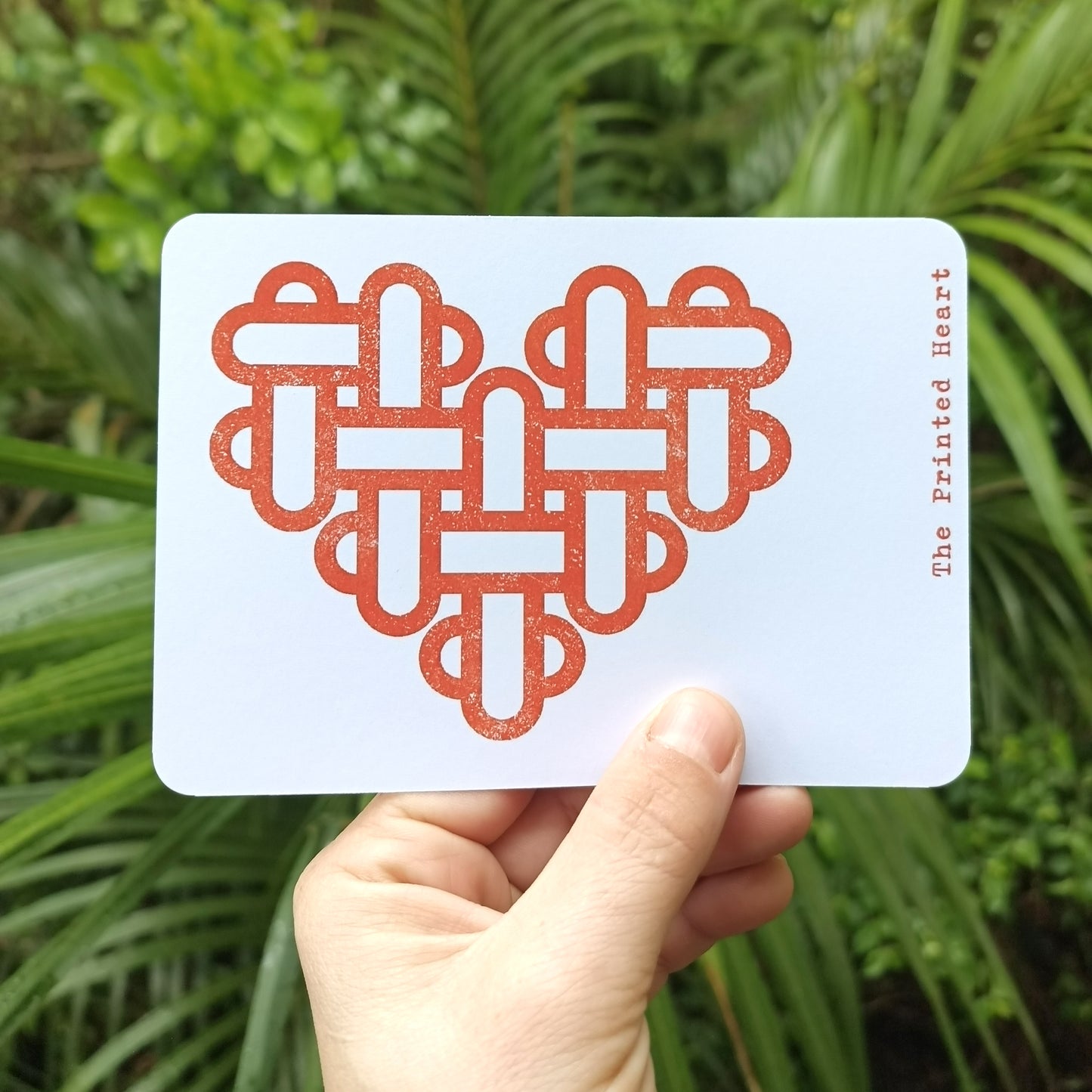 The Printed Heart - Heart Print Postcard Set of 10 – Orange and White