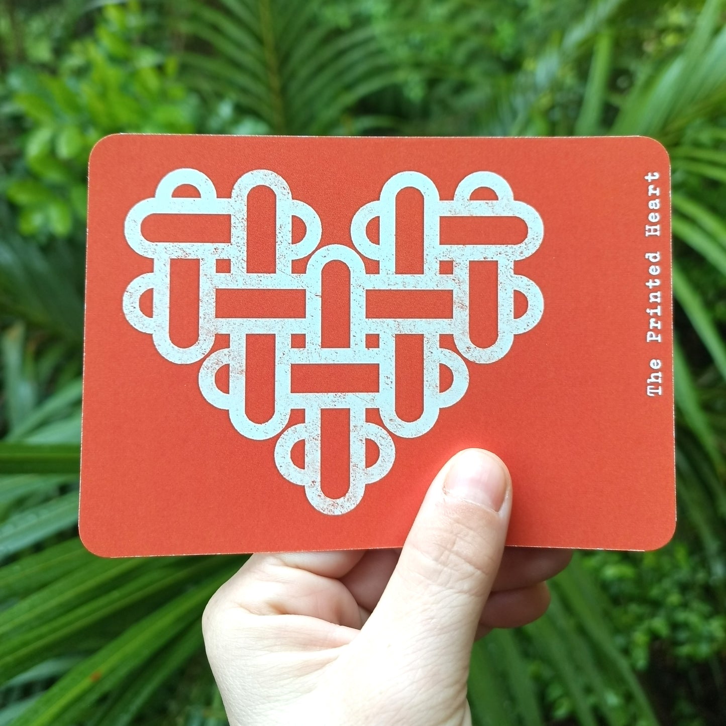 The Printed Heart - Heart Print Postcard Set of 10 – Sand and Orange