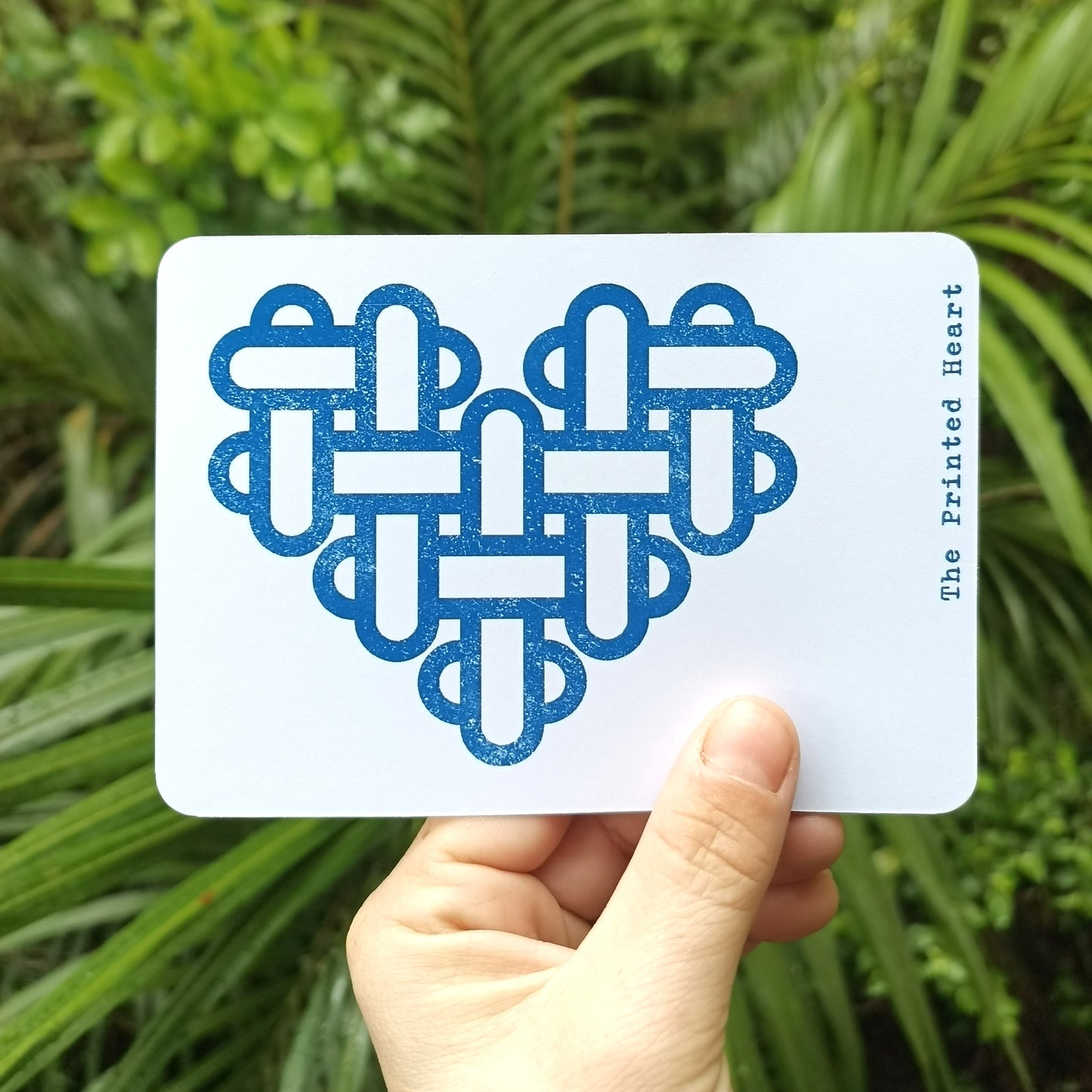 The Printed Heart - Heart Print Postcard Set of 10 – Blue and White