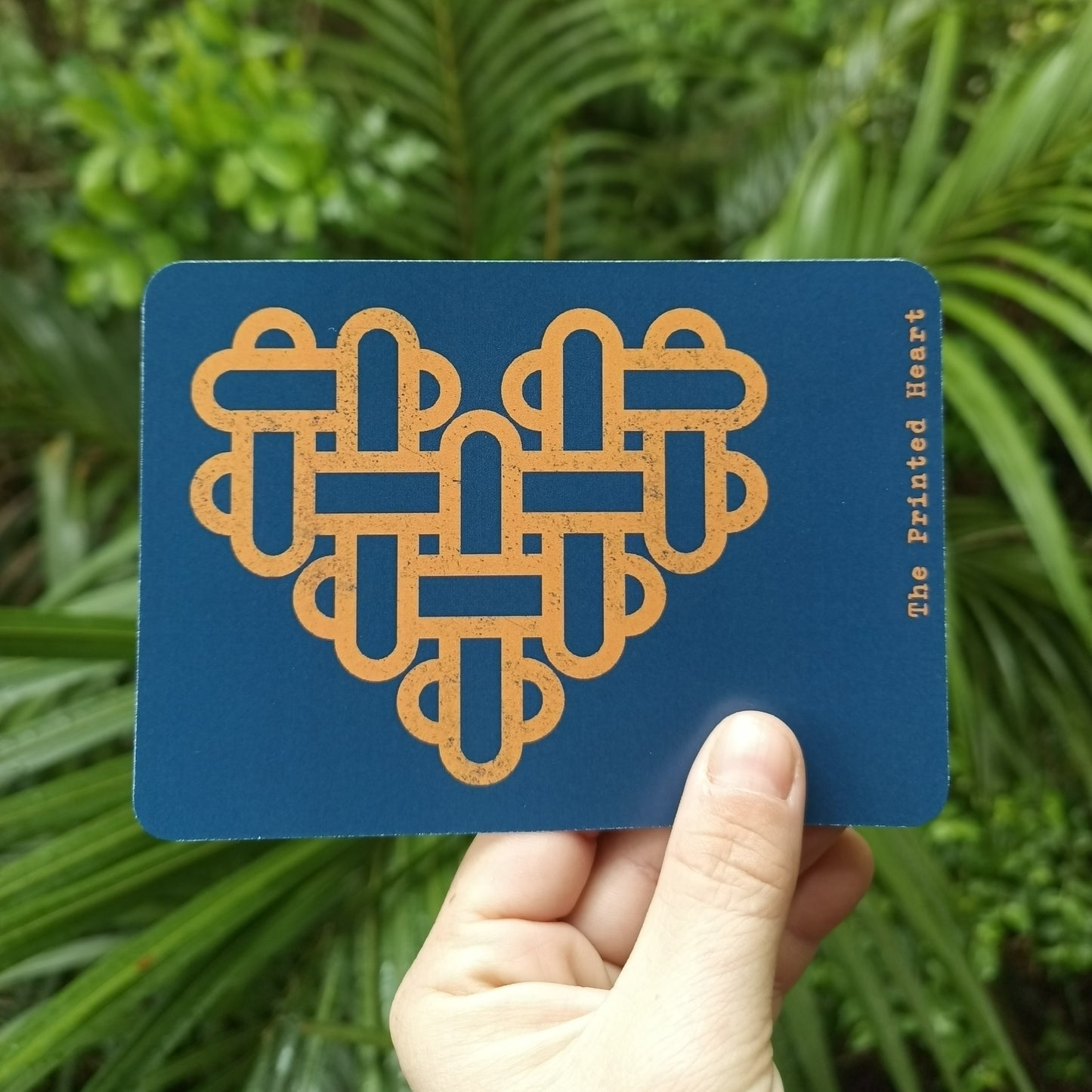 The Printed Heart - Heart Print Postcard Set of 10 – Orange and Navy
