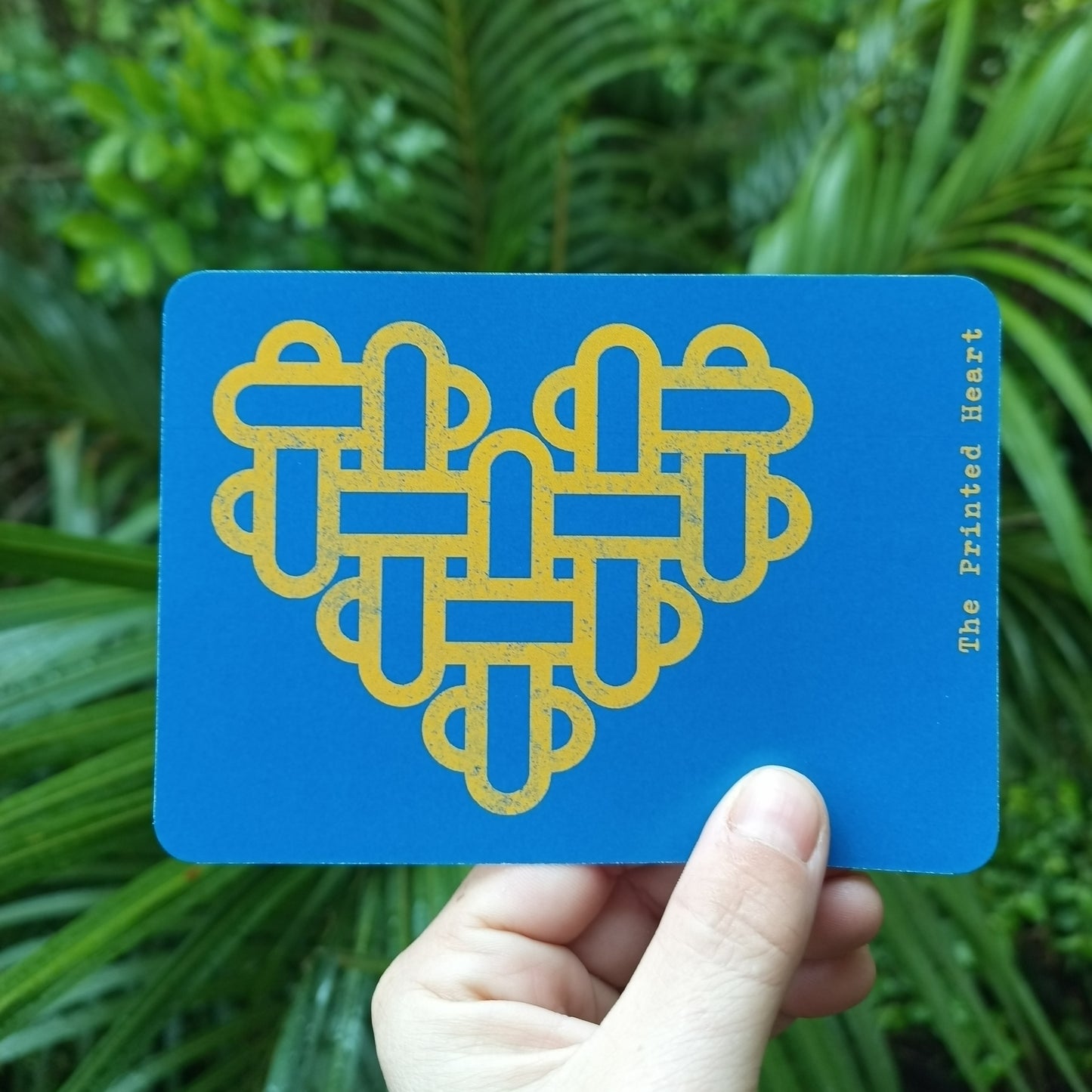 The Printed Heart - Heart Print Postcard Set of 10 – Yellow and Blue