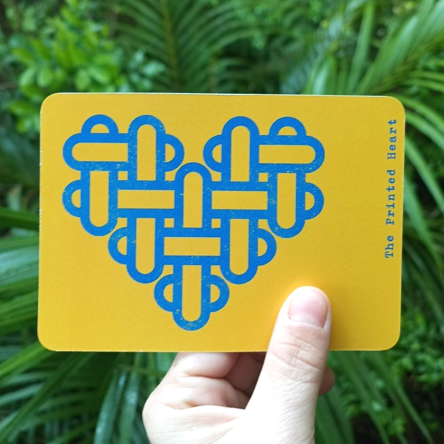The Printed Heart - Heart Print Postcard Set of 10 – Black and Yellow