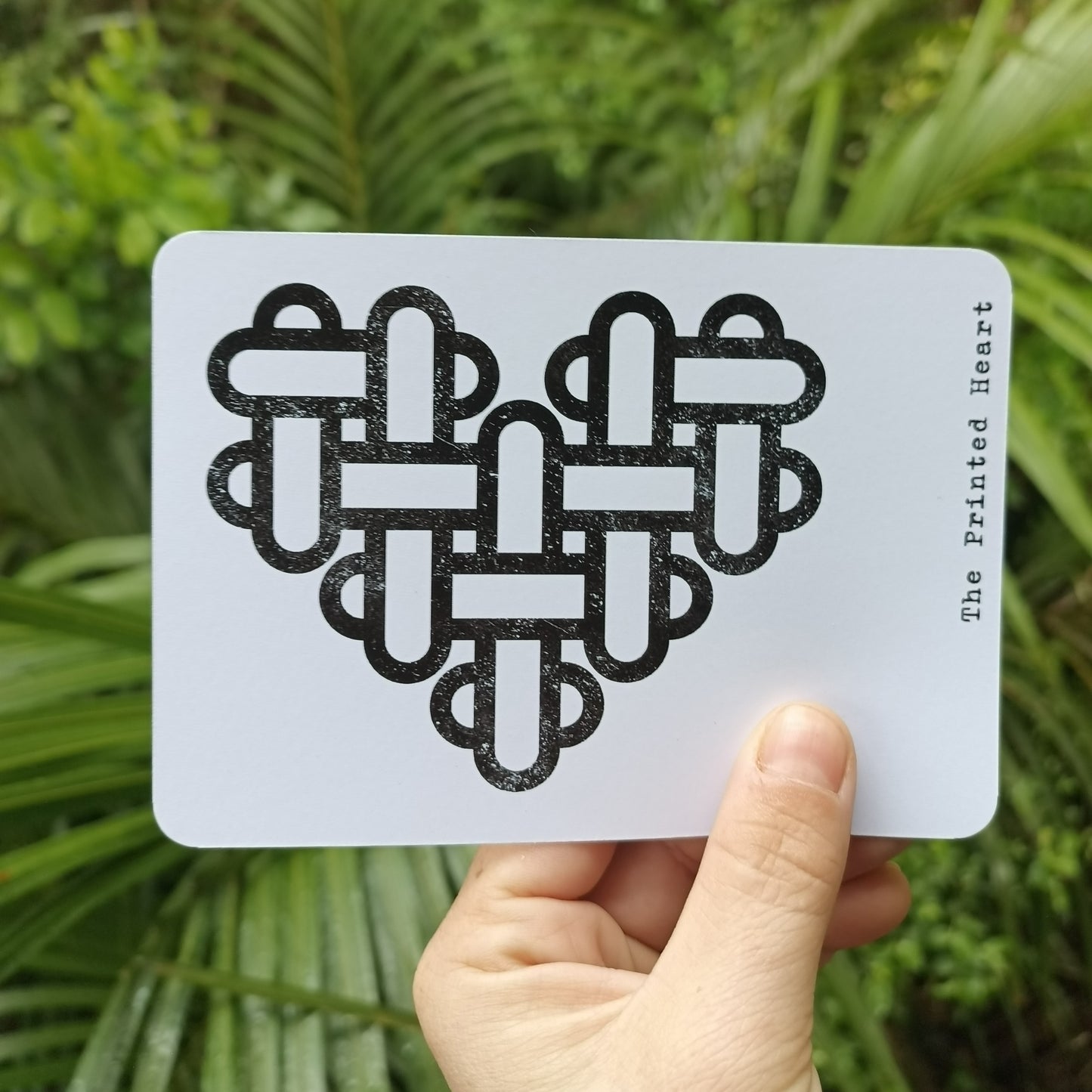 The Printed Heart - Heart Print Postcard Set of 10 – Black and White
