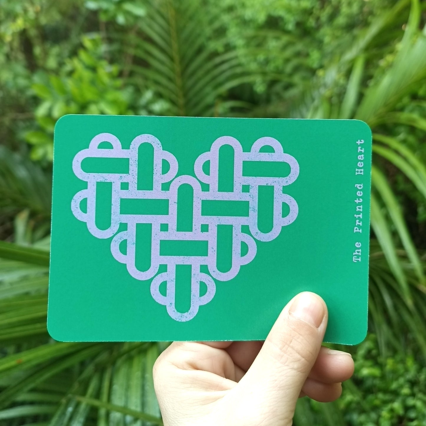 The Printed Heart - Heart Print Postcard Set of 10 – Pink and Green