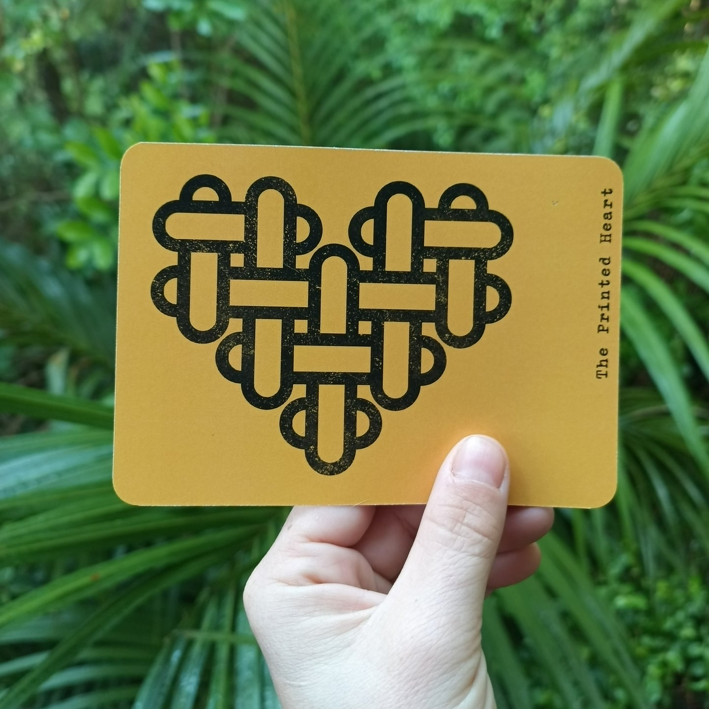 The Printed Heart - Heart Print Postcard Set of 10 – Black and Yellow