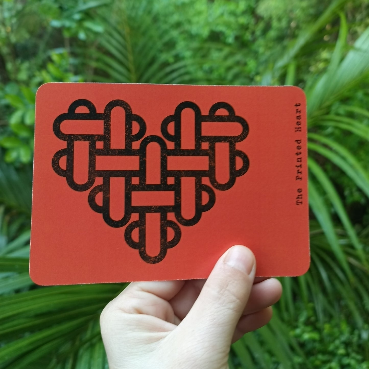 The Printed Heart - Heart Print Postcard Set of 10 – Black and Orange