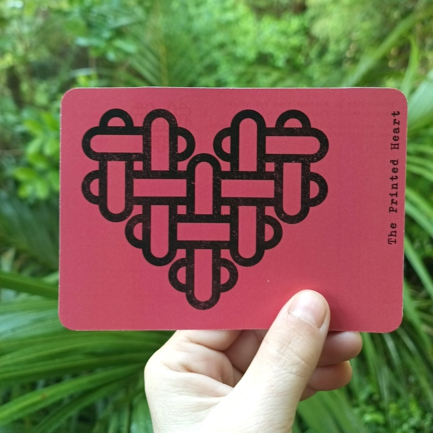 The Printed Heart - Heart Print Postcard Set of 10 – Black and Crimson