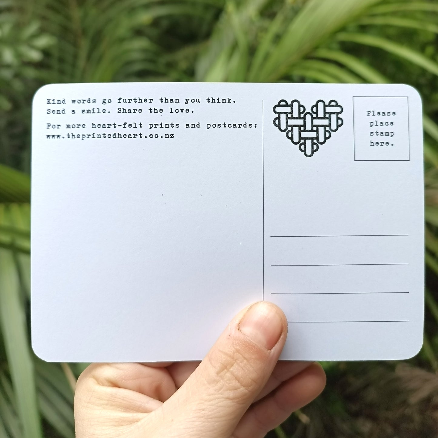 The Printed Heart - Heart Print Postcard Set of 10 – Black and White