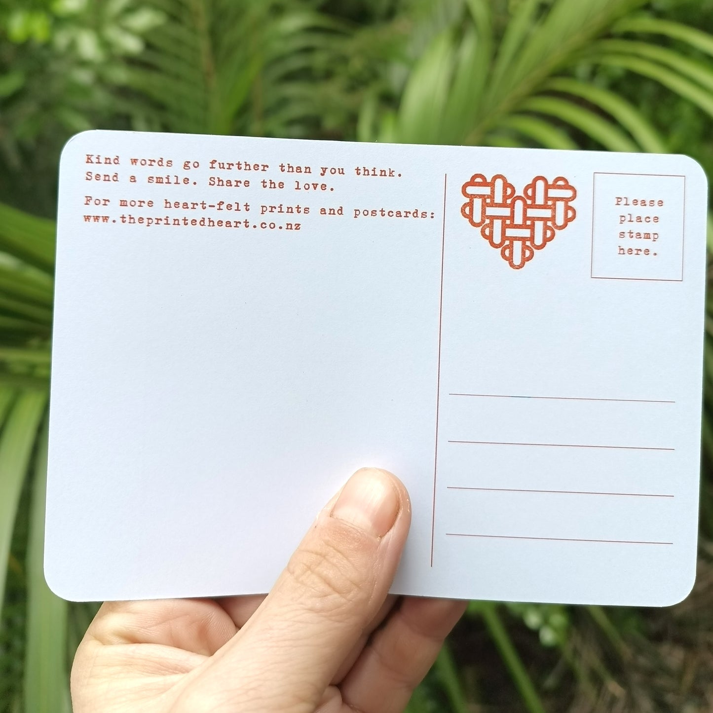 The Printed Heart - Heart Print Postcard Set of 10 – Sand and Orange
