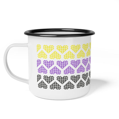 Enamel Mug - Non-Binary Pride Flag Colours