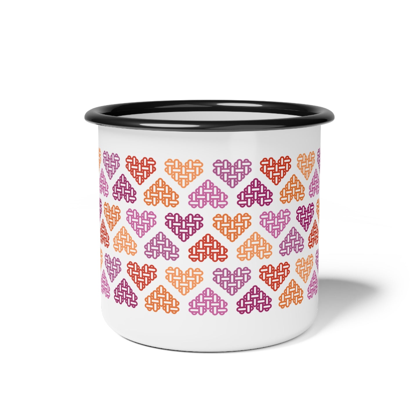 Enamel Mug - Mixed Lesbian Pride Flag Colours