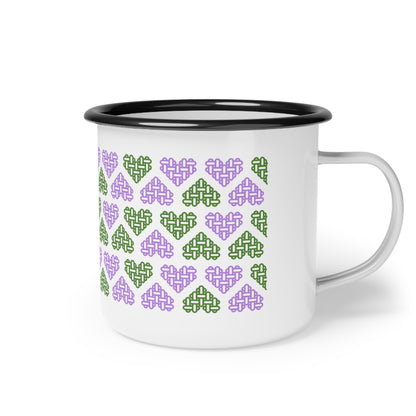 Genderqueer Pride Flag Colours Mixed - Enamel Mug