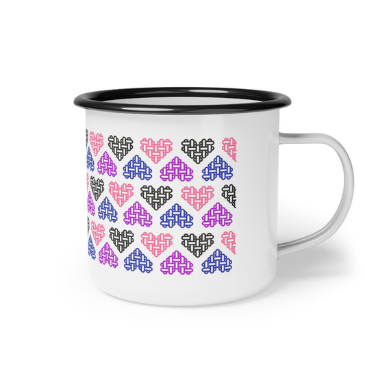 Genderfluid Pride Flag Colours Mixed - Enamel Mug
