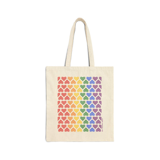 The Printed Heart - Tote Bag - Rainbow Hearts