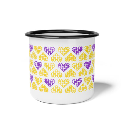 Intersex Pride Flag Colours Mixed - Enamel Mug