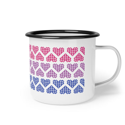 Enamel Mug - Bisexual Pride Flag Colours