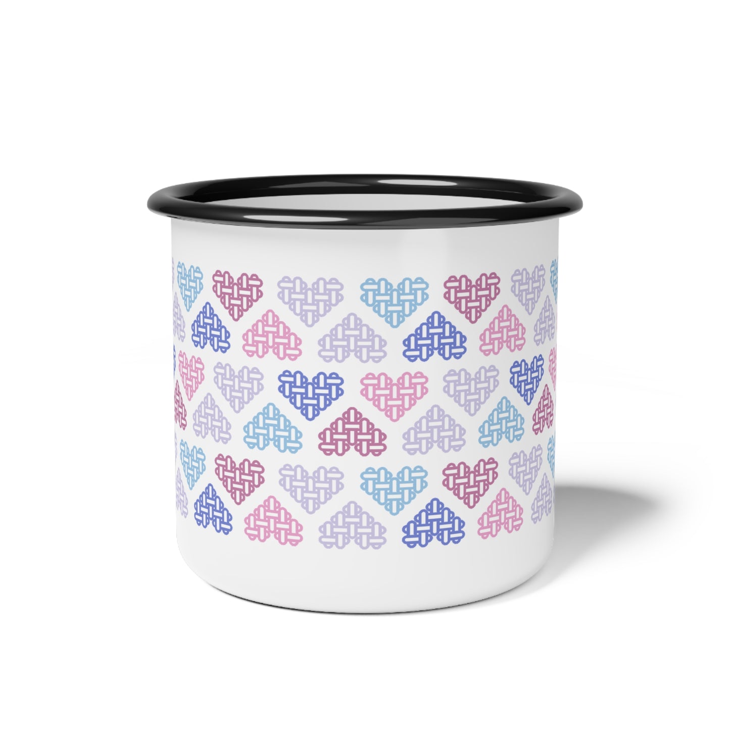 Enamel Mug - Mixed Bigender Pride Flag Colours - Personalisable