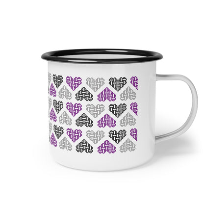 Enamel Mug - Mixed Asexual Pride Flag Colors