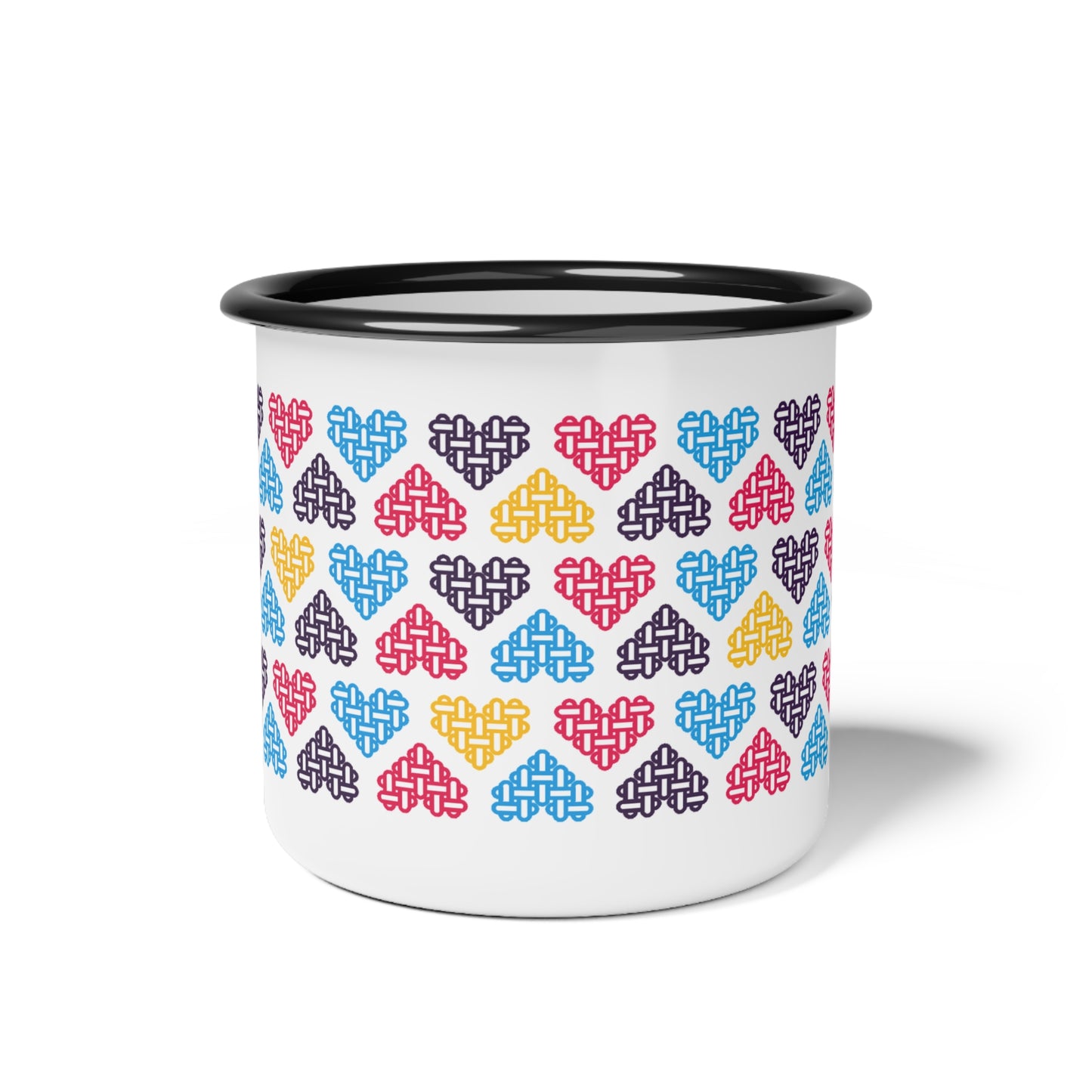 Enamel Mug - Mixed Polyamory Pride Flag Colors