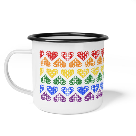 LGBT Pride Flag Colours - Enamel Mug