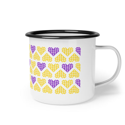 Intersex Pride Flag Colours Mixed - Enamel Mug
