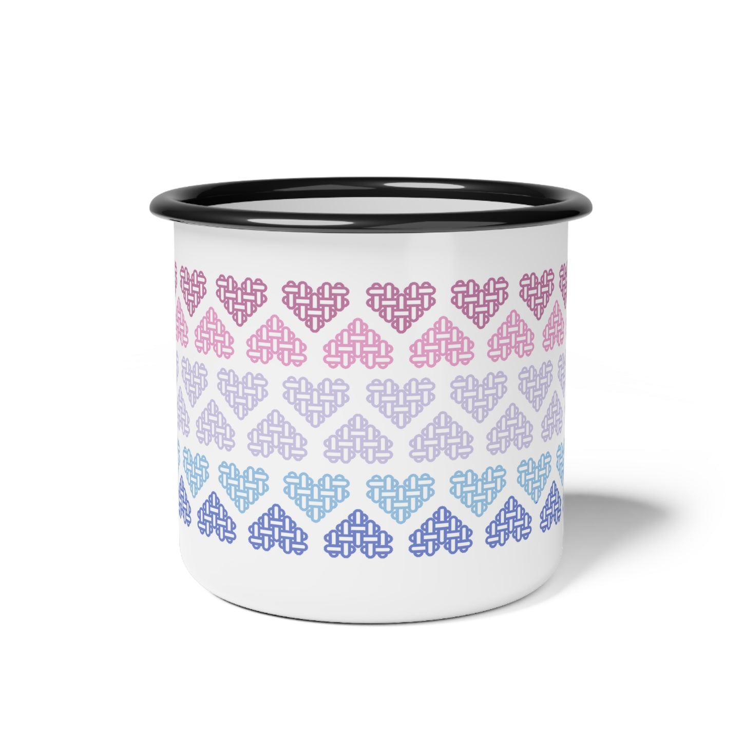 Enamel Mug - Bigender Pride Flag Colours - Personalisable