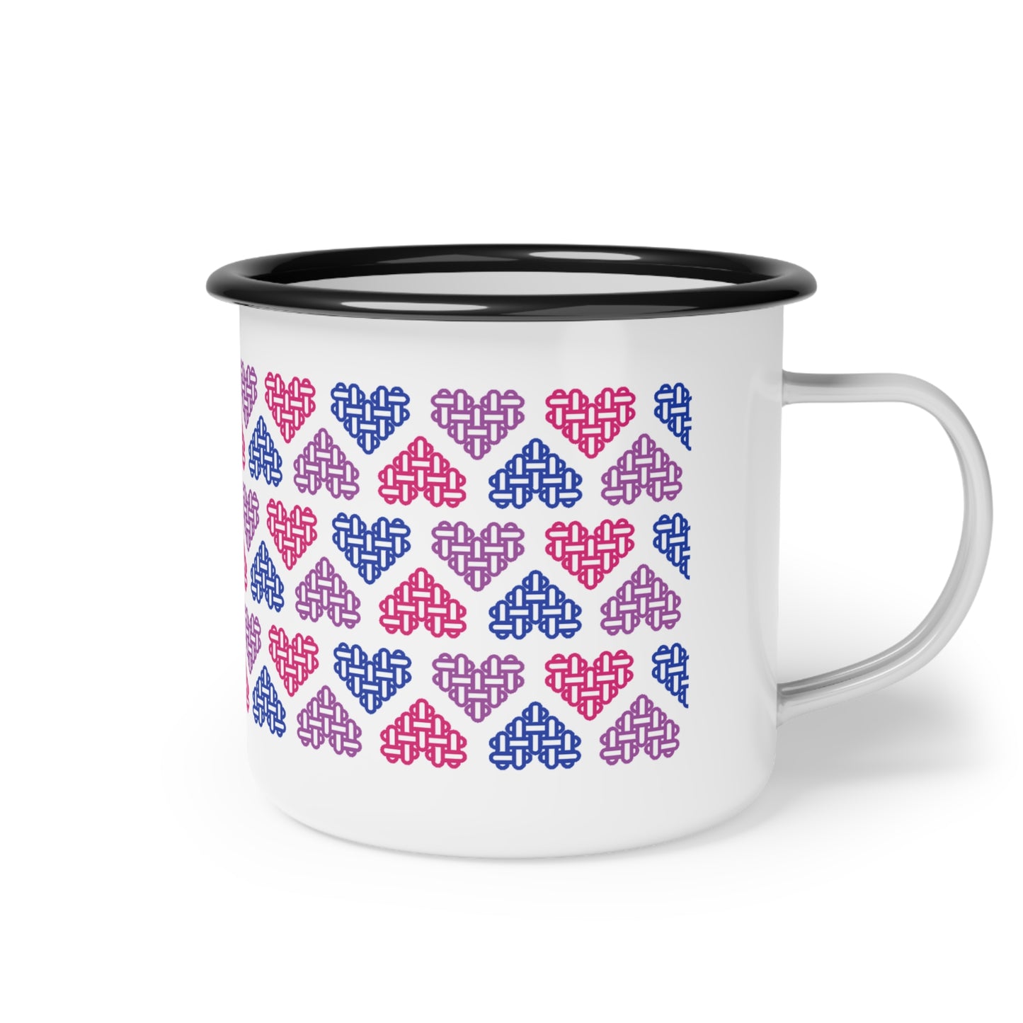 Enamel Mug - Mixed Bisexual Pride Flag Colours