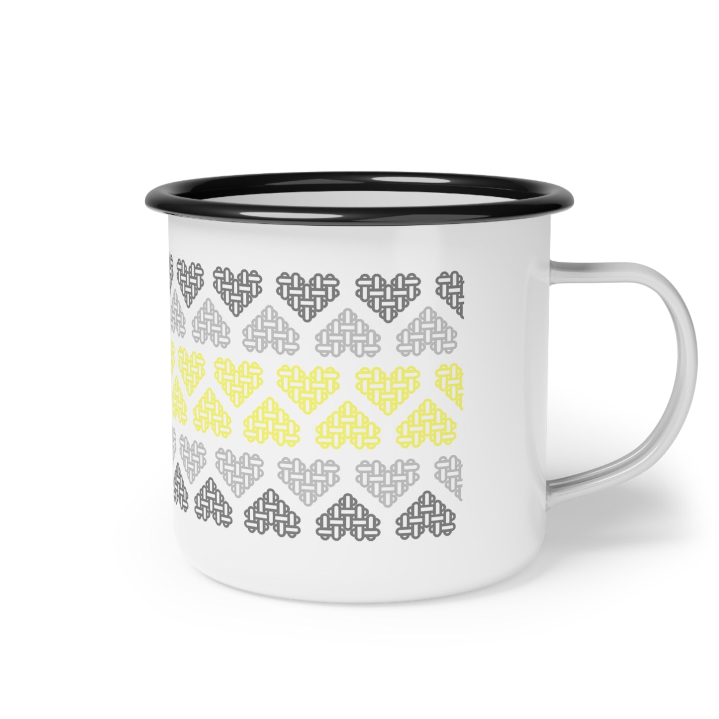 Enamel Mug - Demigender Pride Flag Colours