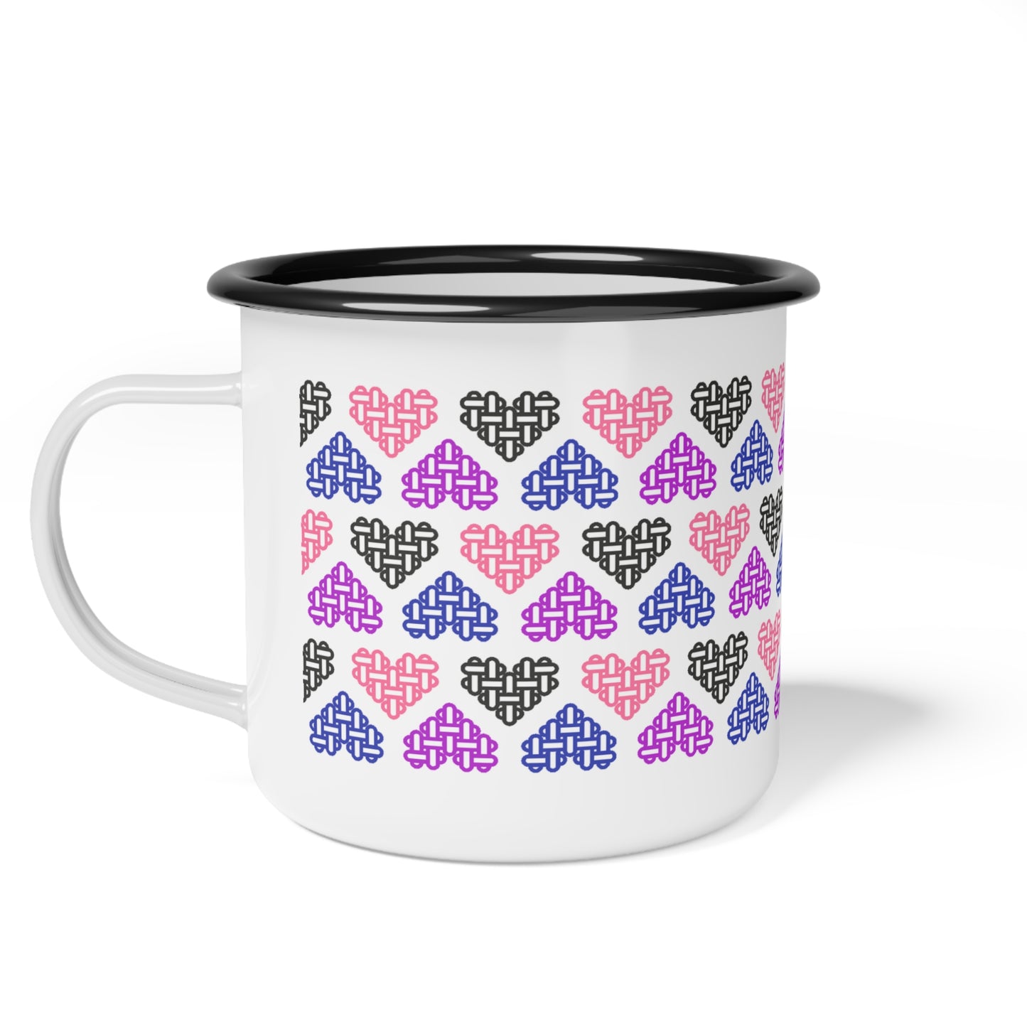 Genderfluid Pride Flag Colours Mixed - Enamel Mug