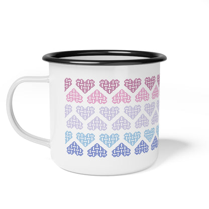 Enamel Mug - Bigender Pride Flag Colours - Personalisable