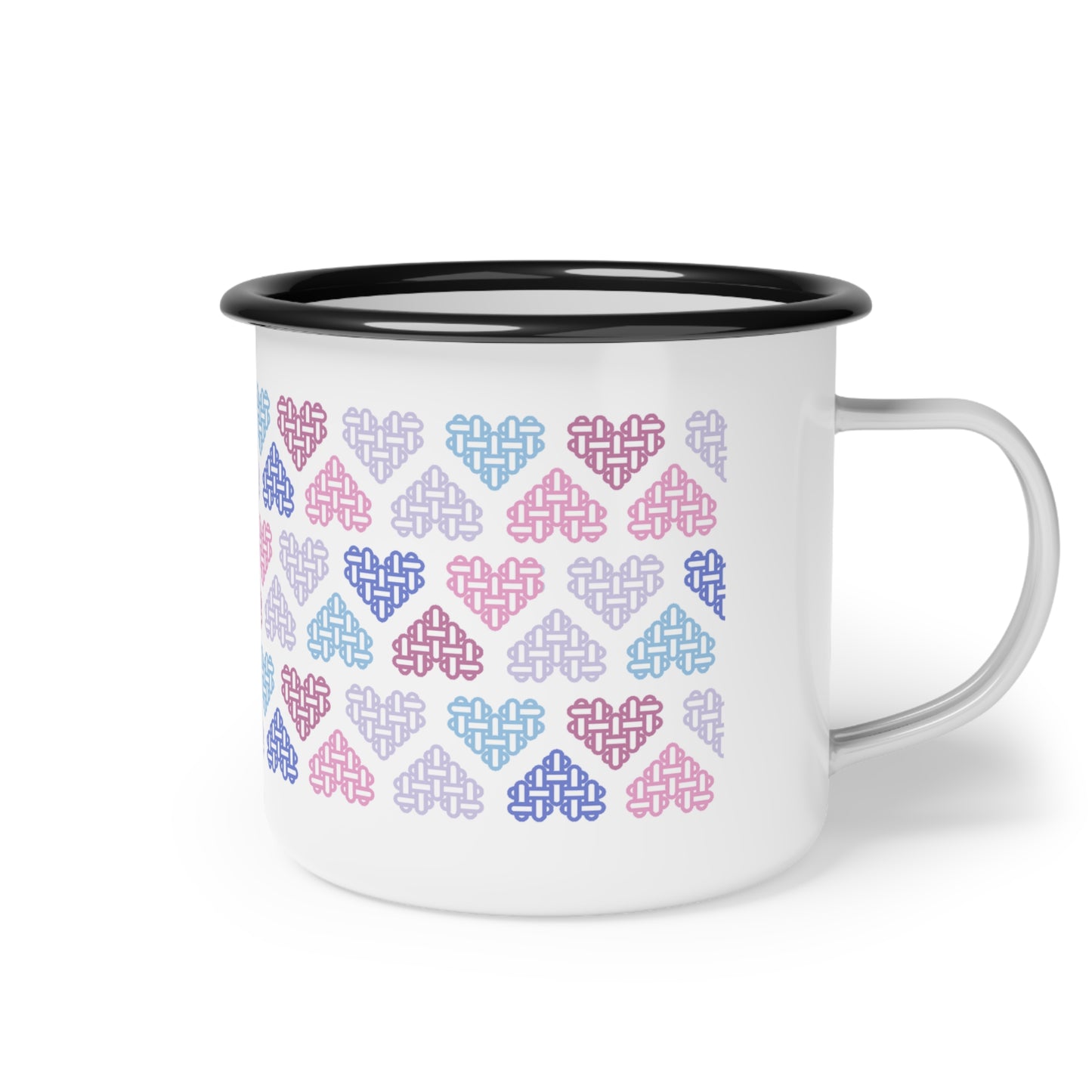 Enamel Mug - Mixed Bigender Pride Flag Colours - Personalisable