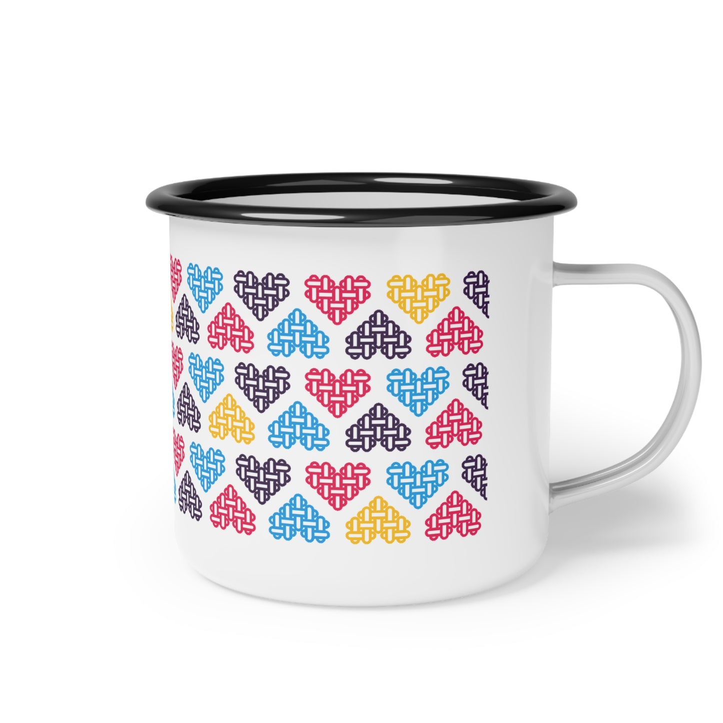 Enamel Mug - Mixed Polyamory Pride Flag Colors