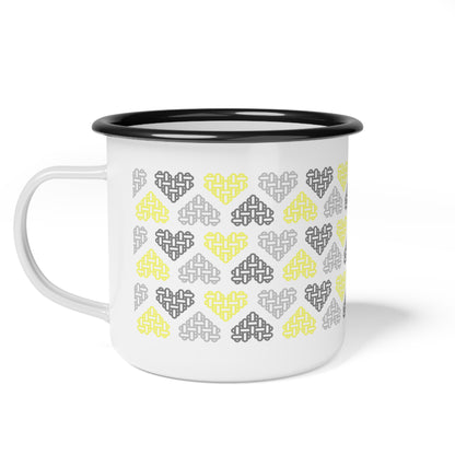 Enamel Mug - Demigender Pride Flag Mixed Colours