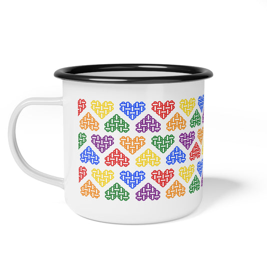 LGBT Pride Flag Colours Mixed - Enamel Mug