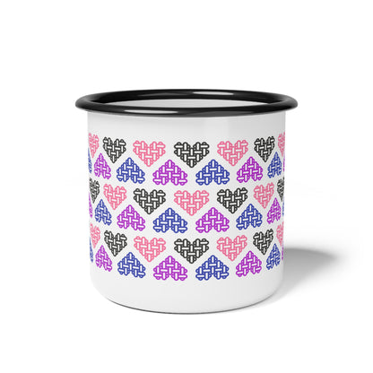 Genderfluid Pride Flag Colours Mixed - Enamel Mug