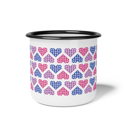 Enamel Mug - Mixed Bisexual Pride Flag Colours