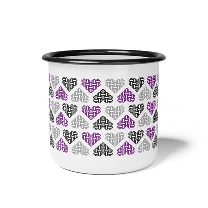 Enamel Mug - Mixed Asexual Pride Flag Colors