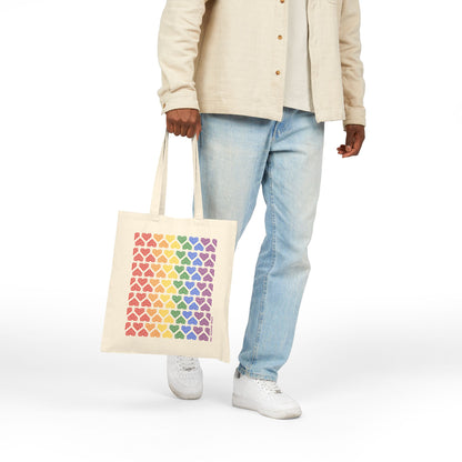 The Printed Heart - Tote Bag - Rainbow Hearts