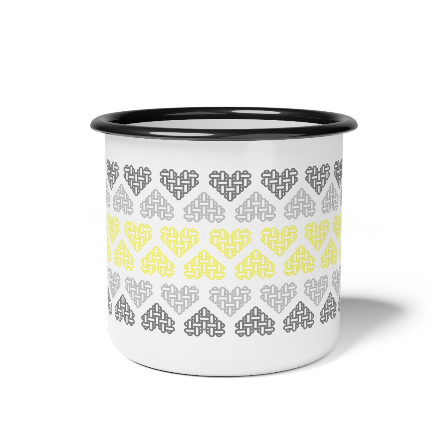 Enamel Mug - Demigender Pride Flag Colours