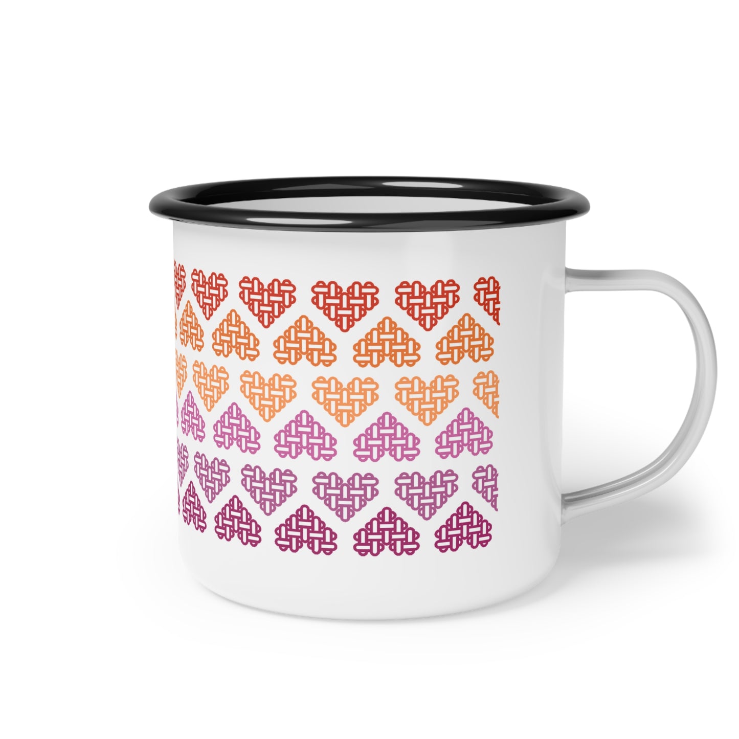 Enamel Mug - Lesbian Pride Flag Colours