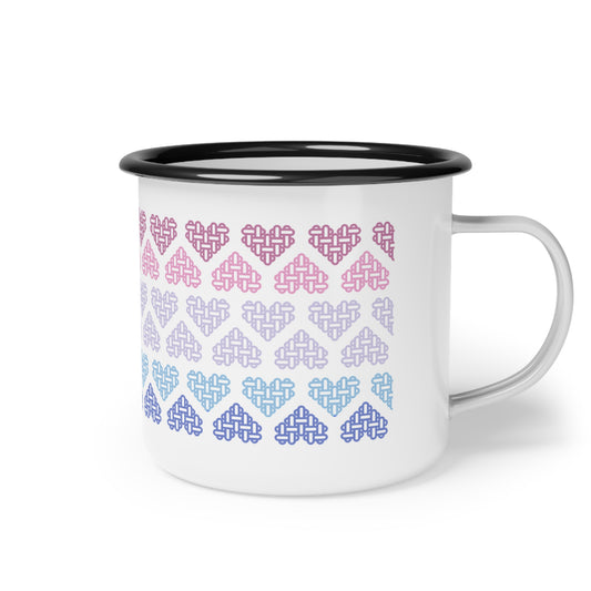 Enamel Mug - Bigender Pride Flag Colours - Personalisable